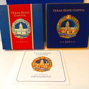 Texas State Capitol Ornament 2018 Starry Night Christmas Collectible Box